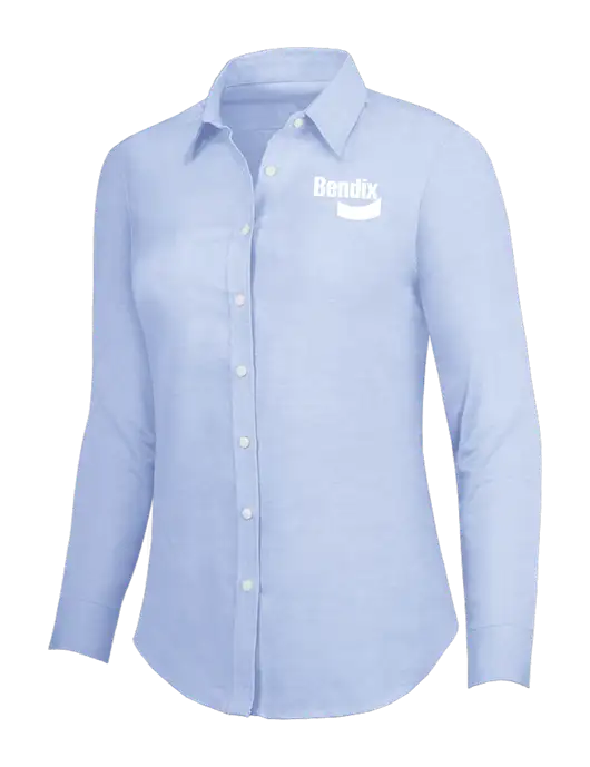 Light Blue Womens SuperPro Oxford Shirt w/Bendix Logo