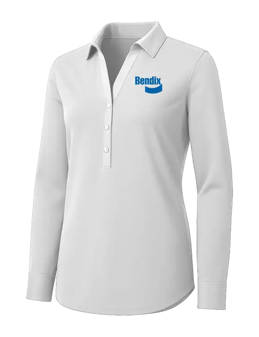 Womens White City Stretch Shirt w/Bendix Logo