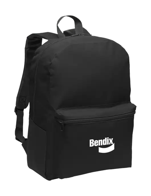 Casual Black Lightweight Laptop Backpack w/Bendix Logo