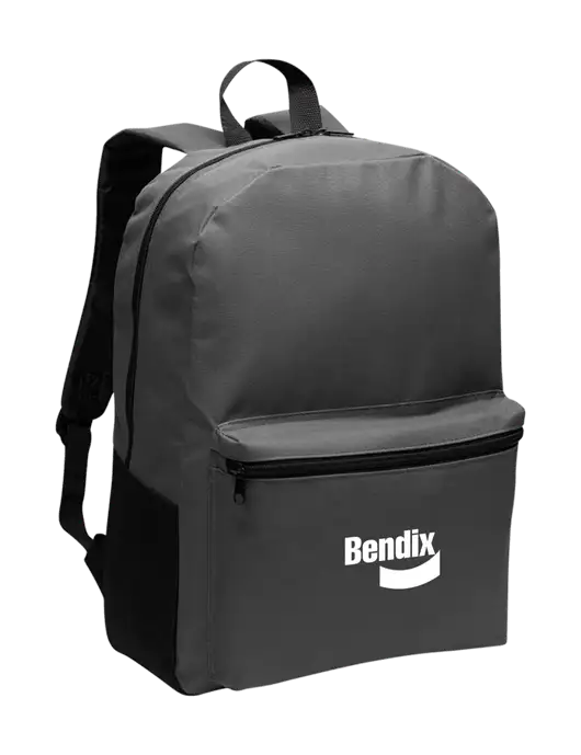 Casual Dark Charcoal Lightweight Laptop Backpack w/Bendix Logo