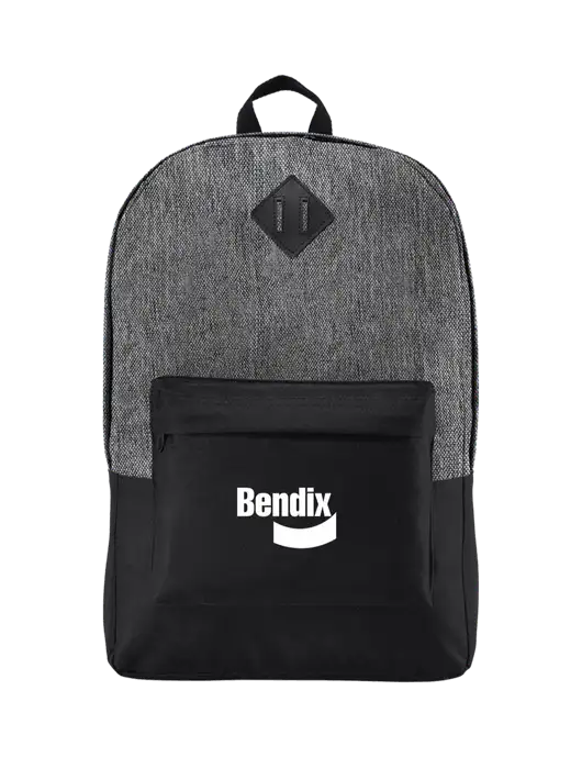 Retro Heather Grey/Black Backpack w/Bendix Logo