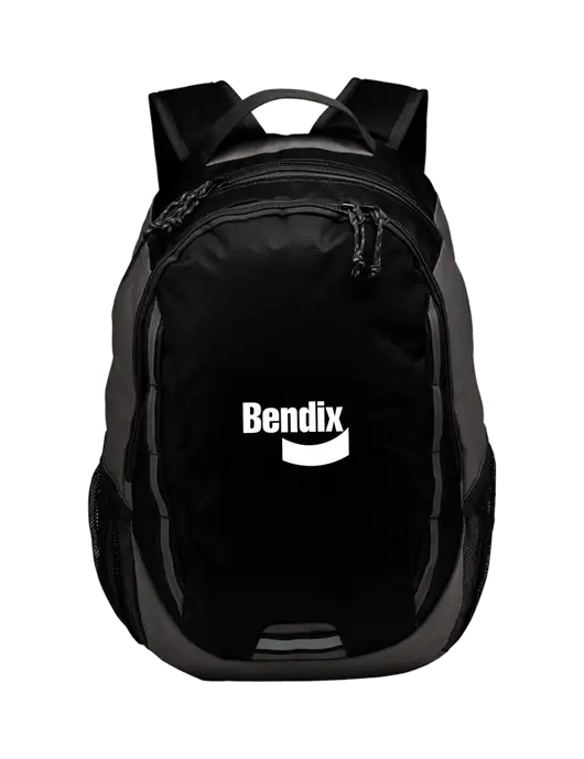 Ridge Black/Dark Charcoal Laptop Backpack w/Bendix Logo