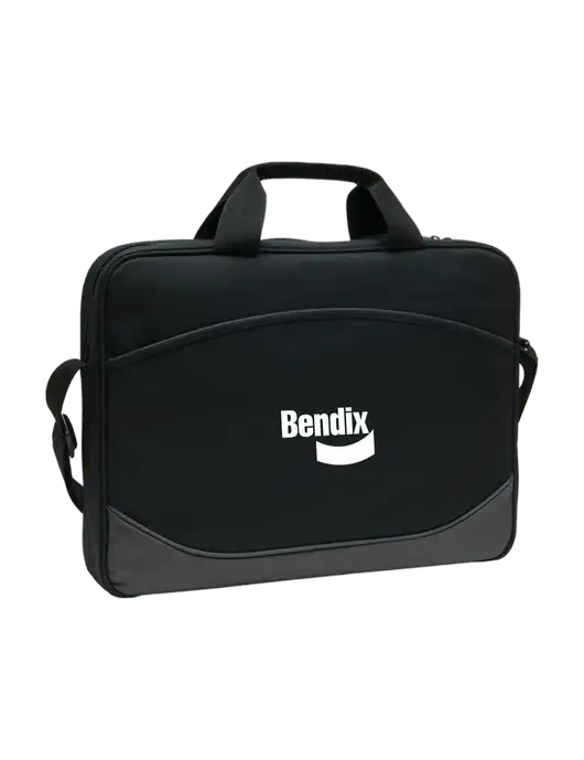 Slim & Lite Dark Black/Dark Grey Laptop Case w/Bendix Logo