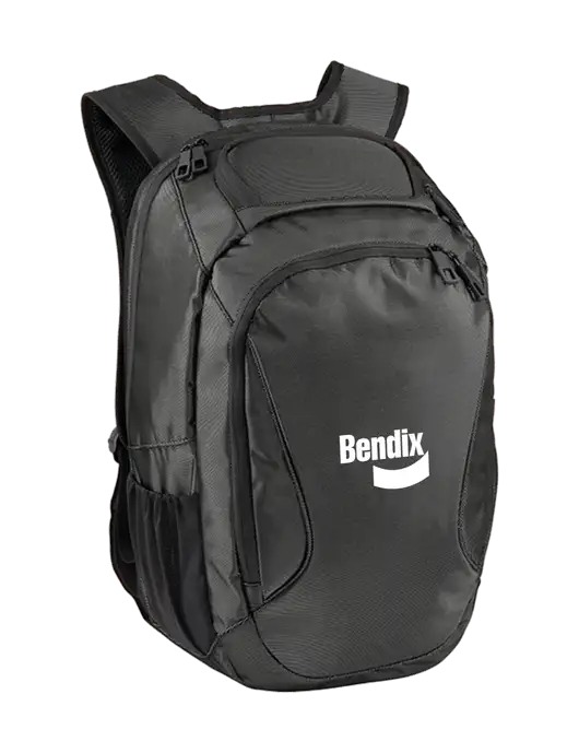 Stealth Dark Grey/Black Laptop Backpack w/Bendix Logo