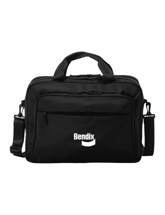 Travel Exec Black Laptop Briefcase w/Bendix Logo