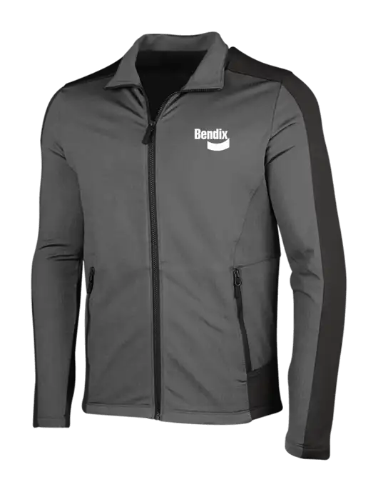 Medium Grey Heather Grid Fleece Jacket w/Bendix Logo