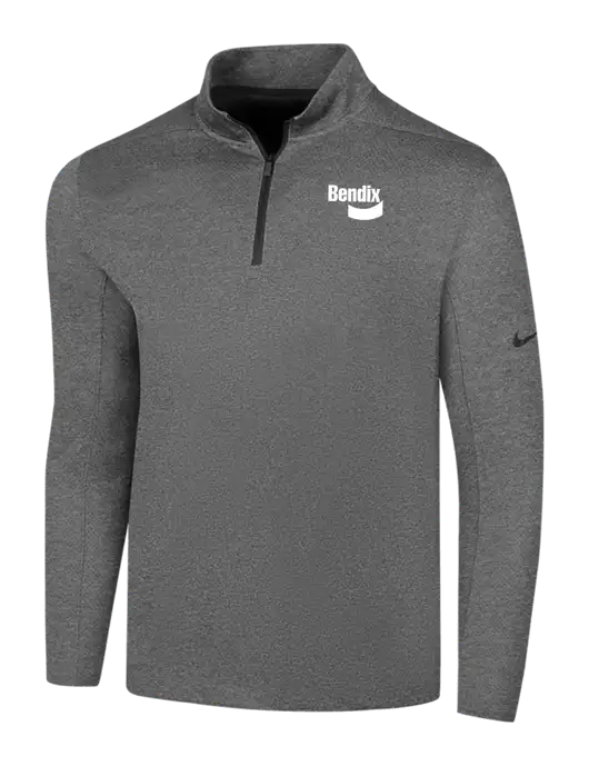 NIKE Dark Grey Heather Dry 1/2 Zip Cover-Up w/Bendix Logo