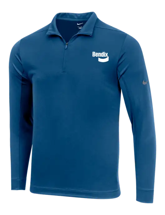 NIKE Dark Royal Dry 1/2 Zip Cover-Up w/Bendix Logo