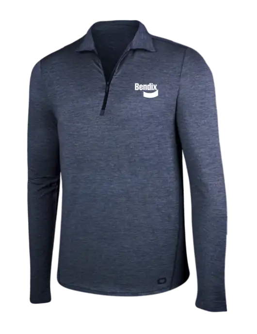 OGIO Blue Indigo Heather Endurance Force 1/4 Zip w/Bendix Logo