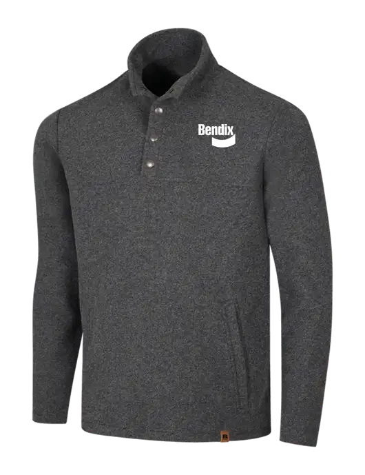 Russell Outdoors Dark Grey Heather Basin Snap Pullover w/Bendix Logo