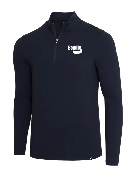 TravisMathew Black Crestview 1/4 Zip w/Bendix Logo