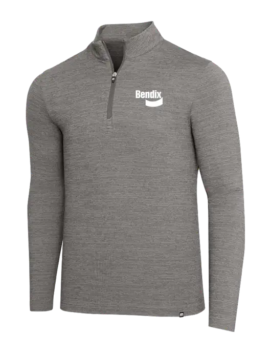 TravisMathew Medium Grey Heather Crestview 1/4 Zip w/Bendix Logo