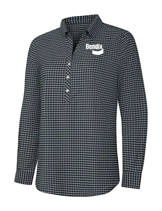 Womens Dark Grey/White City Stretch Shirt w/Bendix Logo