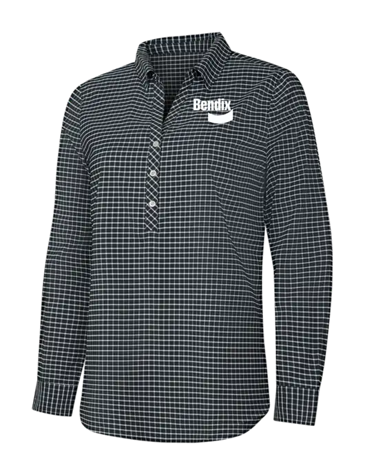 Womens Dark Grey/White City Stretch Shirt w/Bendix Logo