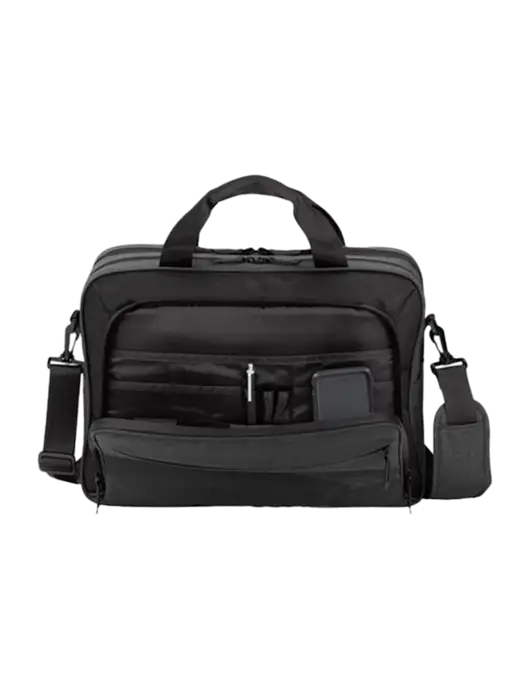 Travel Exec Graphite Heather/Black Laptop Briefcase w/Bendix Logo